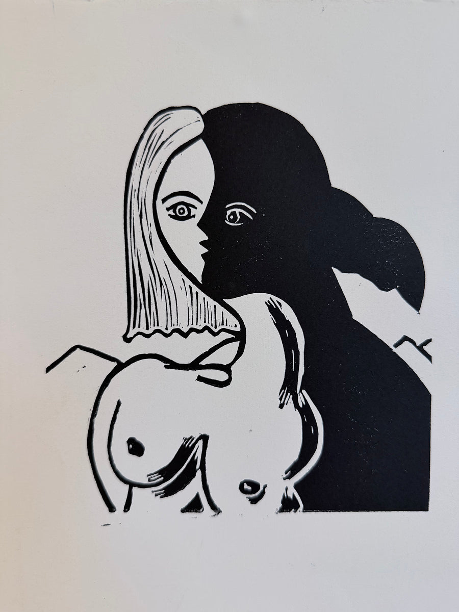 After Picasso - Linocut, Print